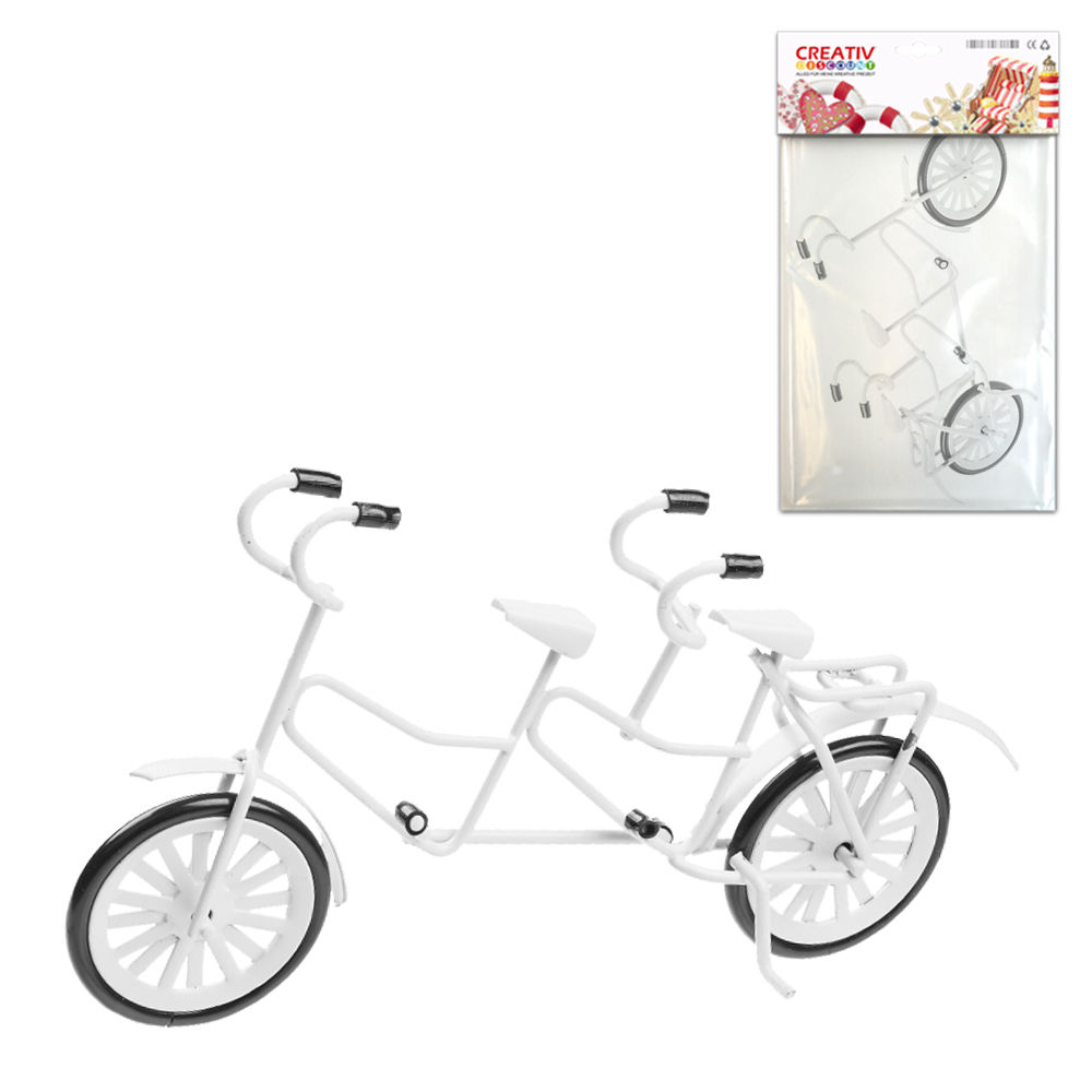 Hobbyfun Miniatur-Tandem, 12 x 7cm, wei