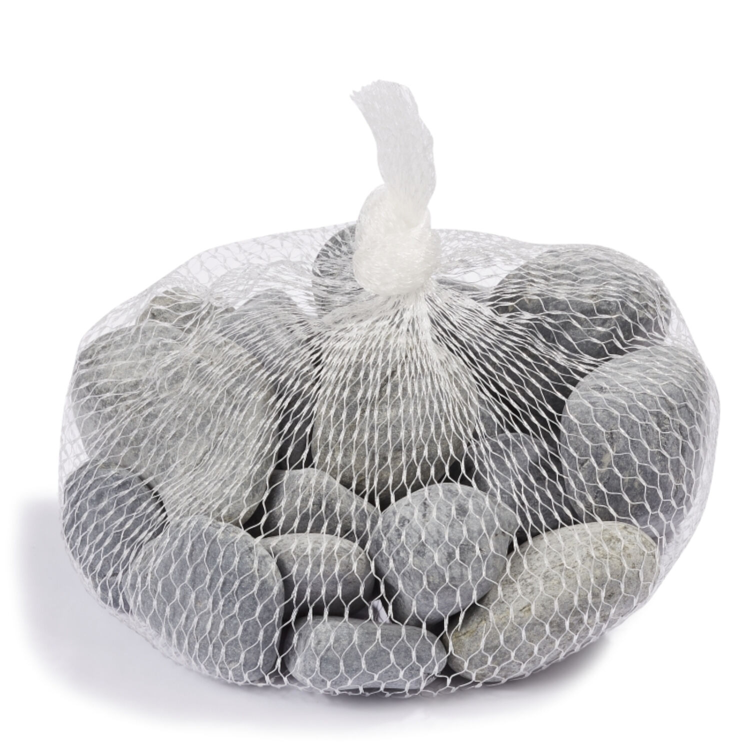 Hobbyfun Deko Steine im Netz, 500g, grau