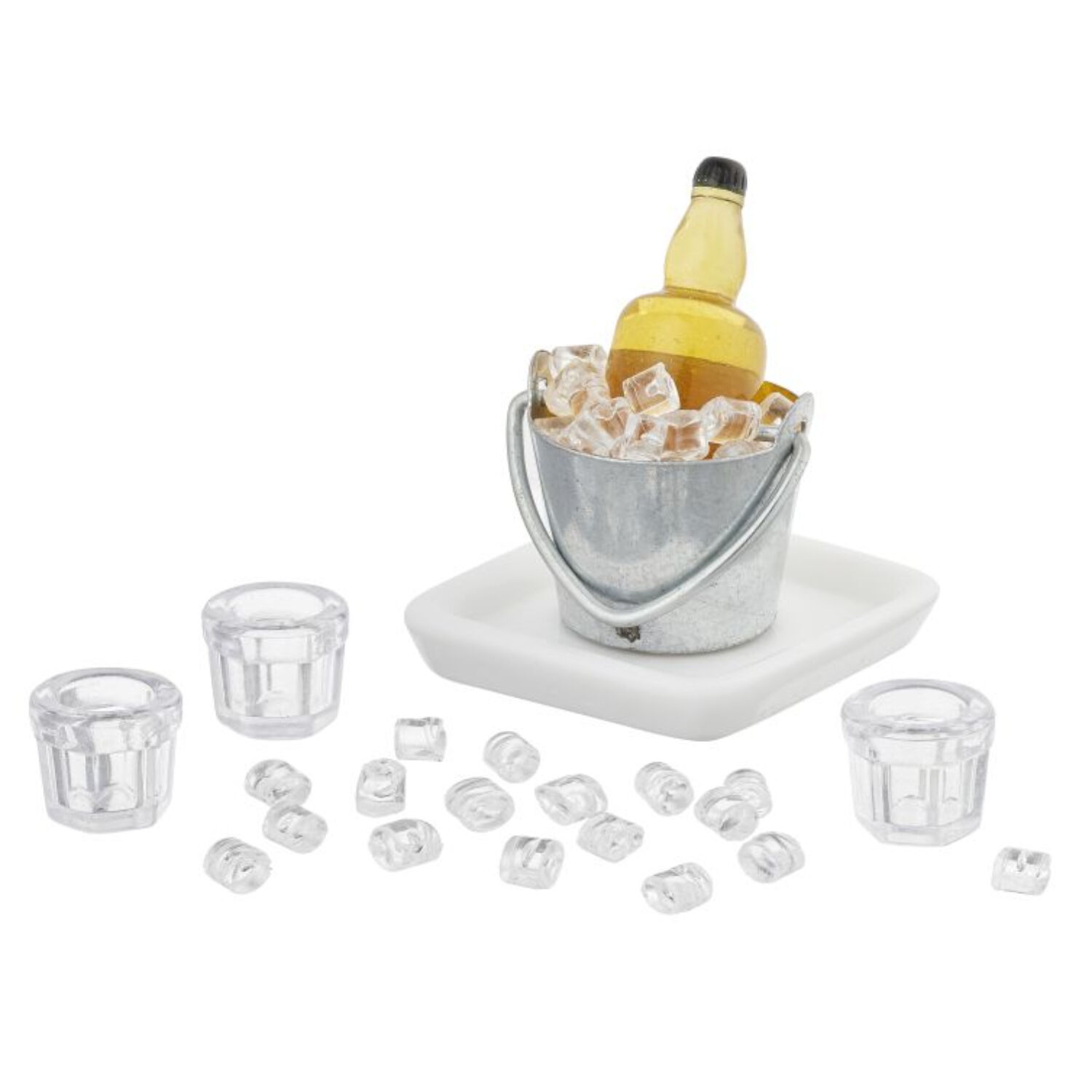 Miniatur Getrnke-Set fr Wichtel / Geldgeschenke, 6-teilig, ca. 3 cm