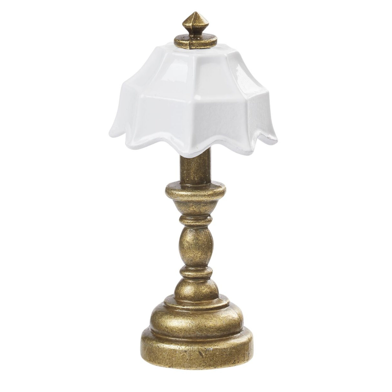 Miniatur Tischlampe fr Wichtel / Geldgeschenke, messing, ca. 2 x 4,3 cm