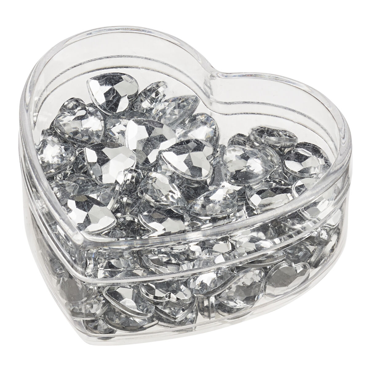 NEU Streu-Deko Diamantoptik, Herz Gre 10 mm, Box mit 120 Stck