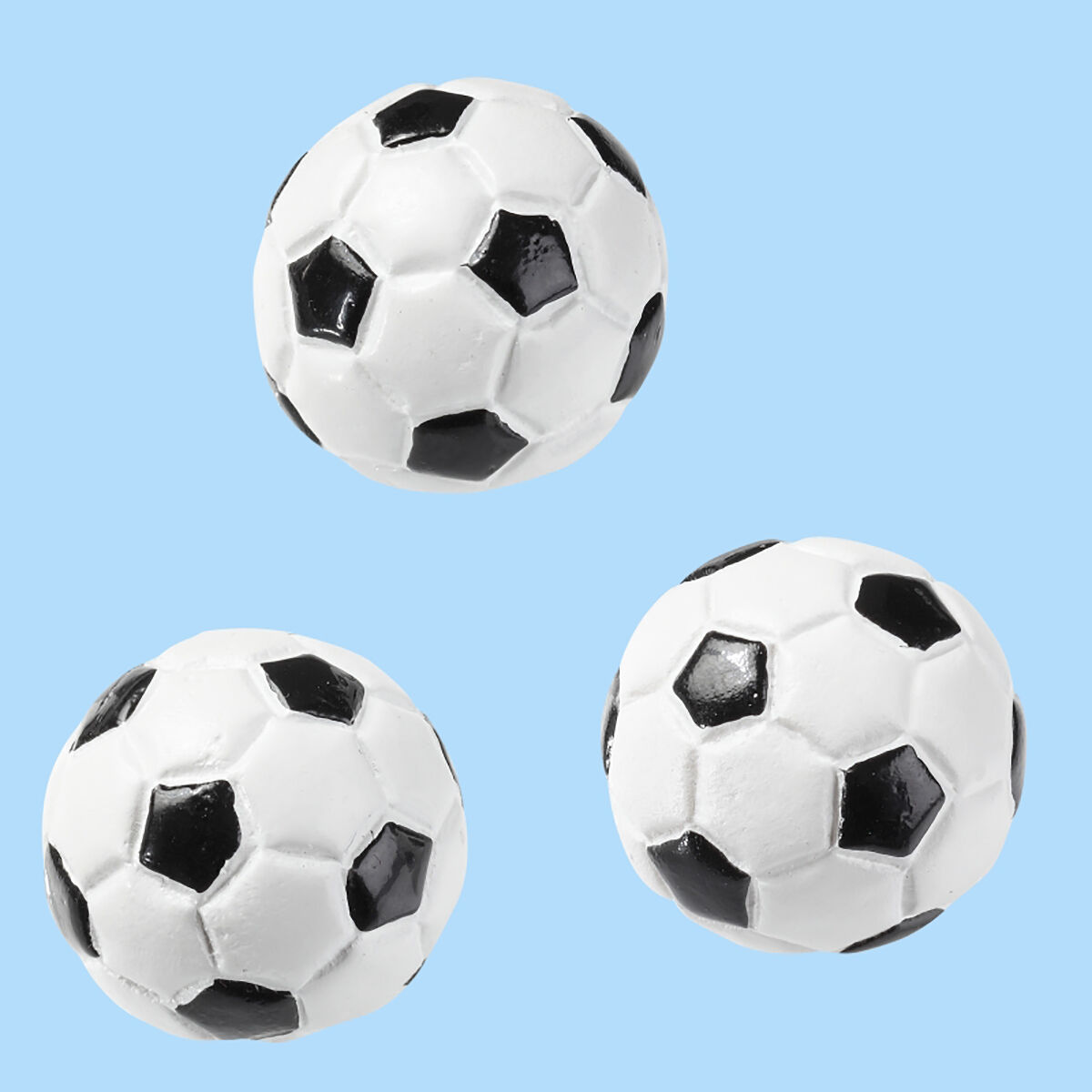 NEU Miniatur-Fuball halb, 2 cm, Beutel mit 3 Stck