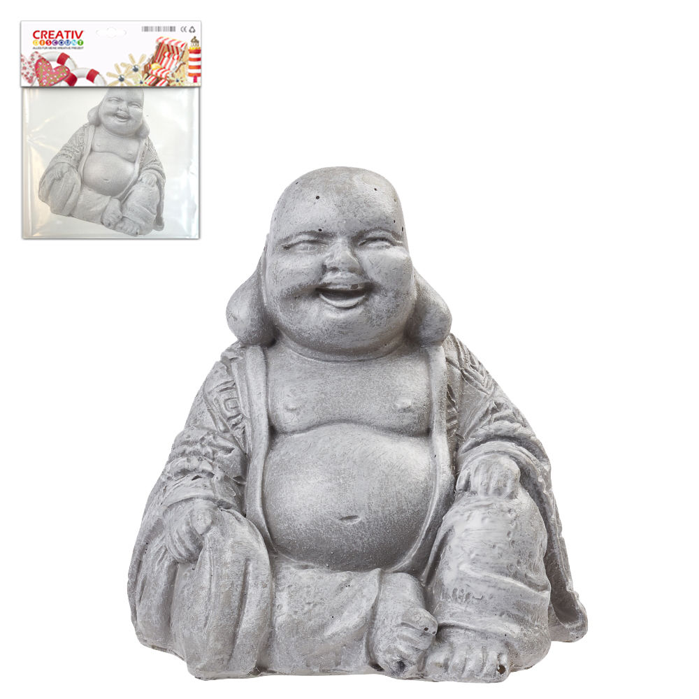 Hobbyfun Miniatur- Buddha, grau, ca. 4cm