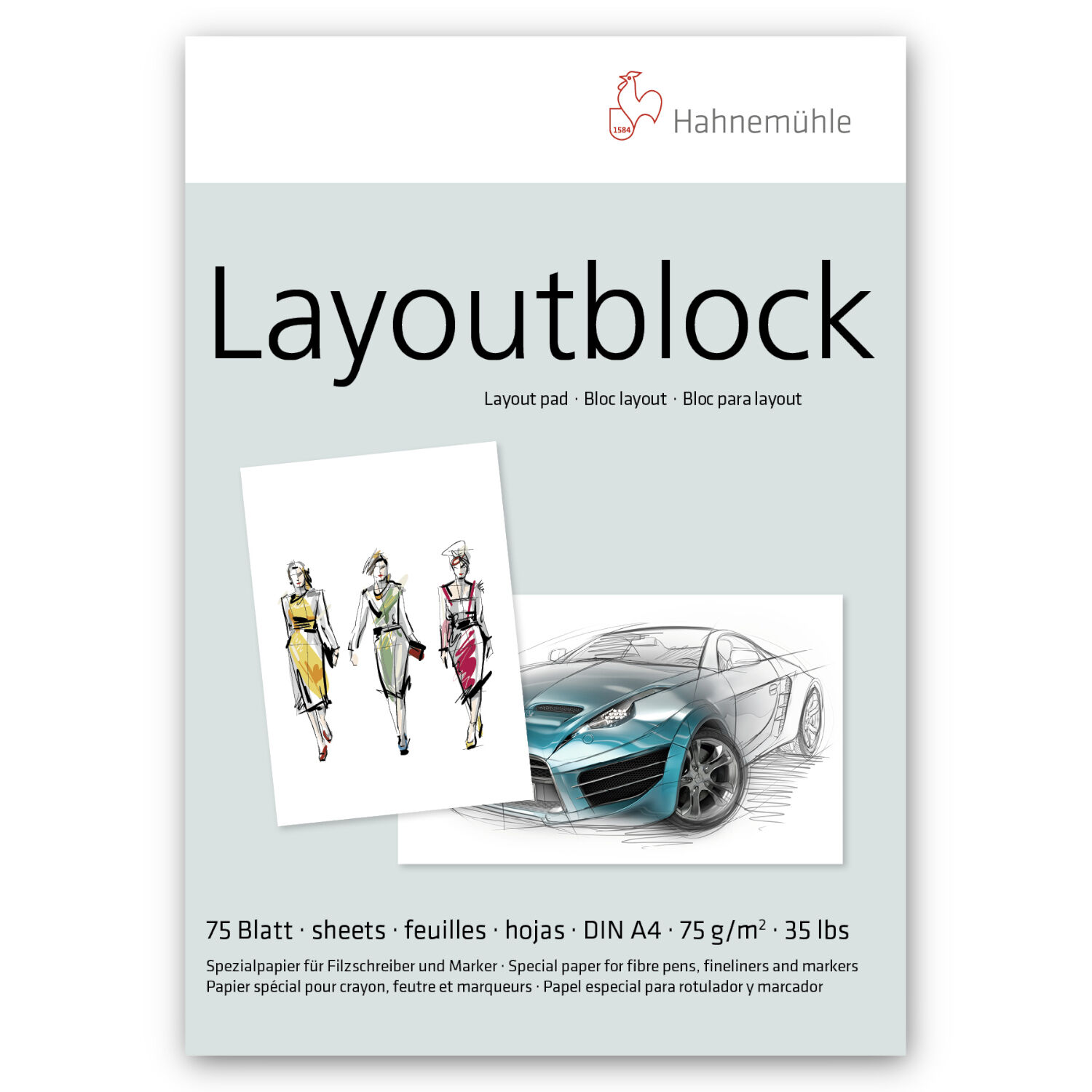 NEU Layout-Block fr Comic und Illustration, 75g/m, DIN A4, 75 Blatt
