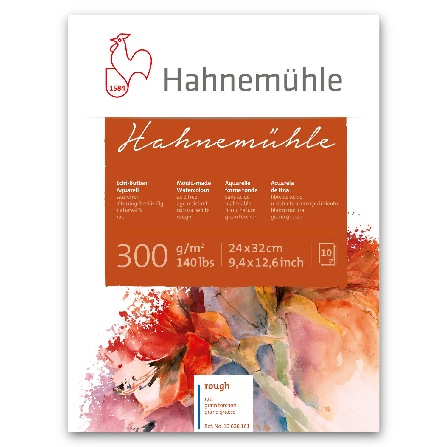 NEU Aquarellblock Hahnemhle rau, 300g/m, 24 x 32cm, 10 Blatt