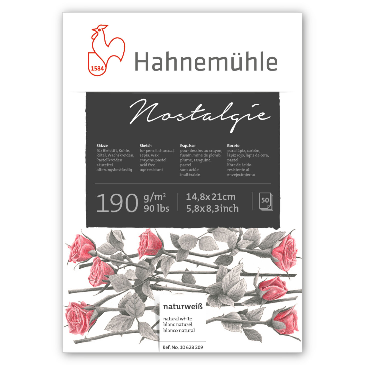 Hahnemhle Skizzenblock Nostalgie, 190g/m, DIN A5, 50 Blatt