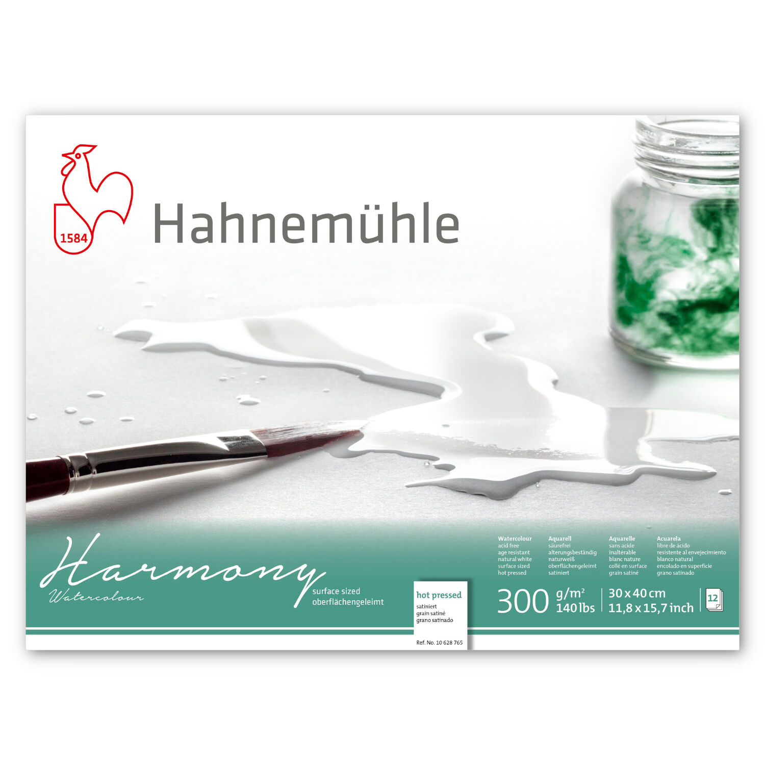 NEU Aquarellblock Harmony, satiniert, 300g/m, 30 x 40 cm, 12 Blatt