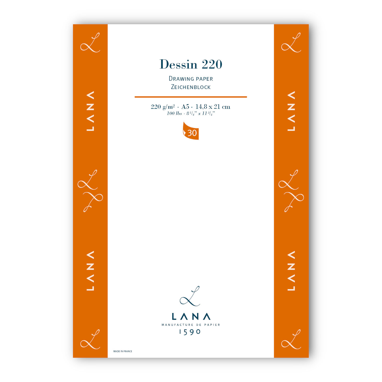 Hahnemhle Skizzenblock LANA Dessin 220, DIN A5, 30 Blatt