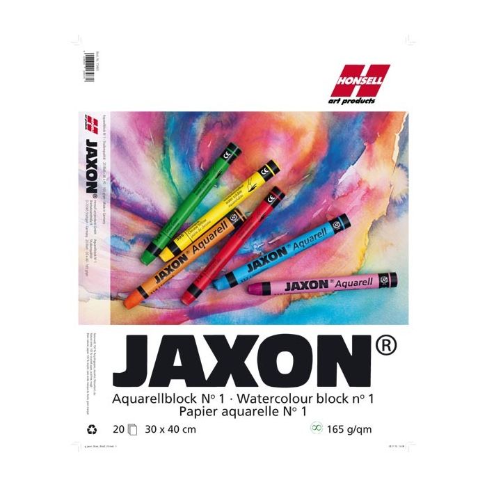 JAXON Aquarellblock, 165g/qm, 30x40 cm