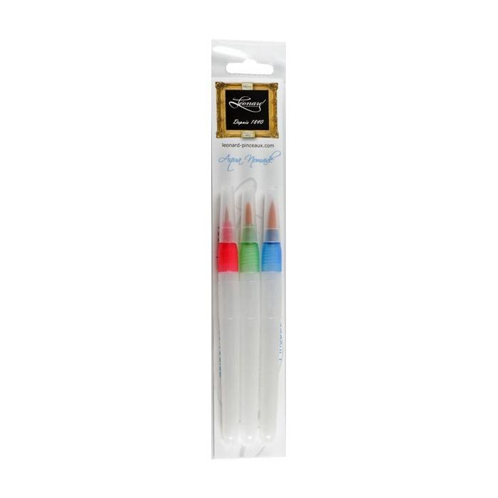 SALE Leonard Aquarell Wassertankpinsel / Pinselmarker Set, 3-teilig