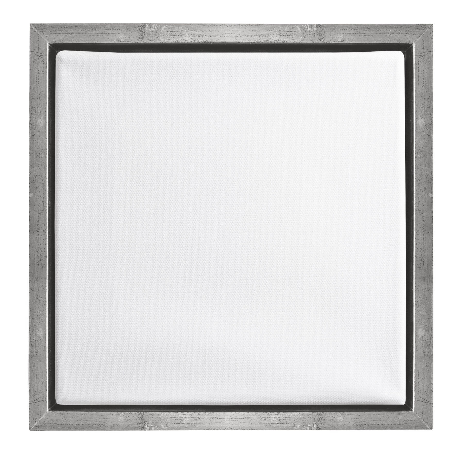 NEU Keilrahmen in Bilderrahmen mit Schattenfuge Silber, 20 x 20 cm KR + Schrauben - 1 Stück