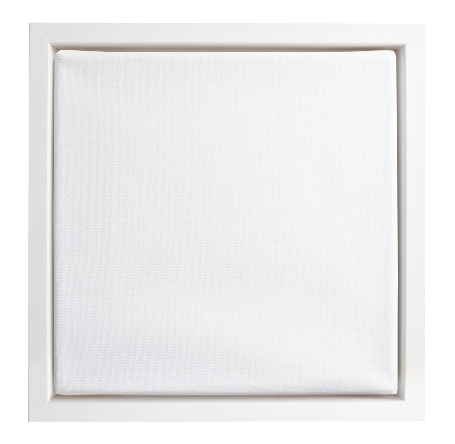 NEU Keilrahmen in Bilderrahmen mit Schattenfuge Weiß, 20 x 20 cm KR + Schrauben - 1 Stück