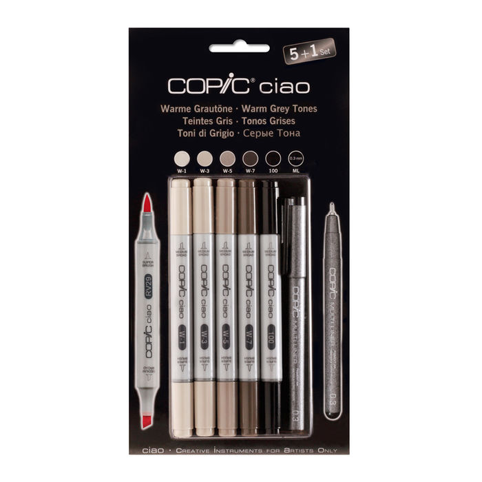 SALE COPIC ciao Set 5+1 Warme Grautne