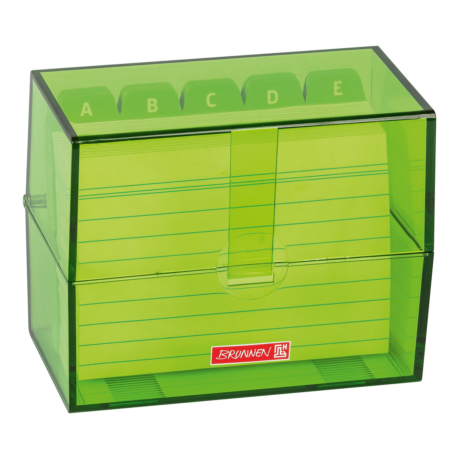 NEU Karteikasten / Karteikartenbox DIN A7, mit Karteikarten, kiwi