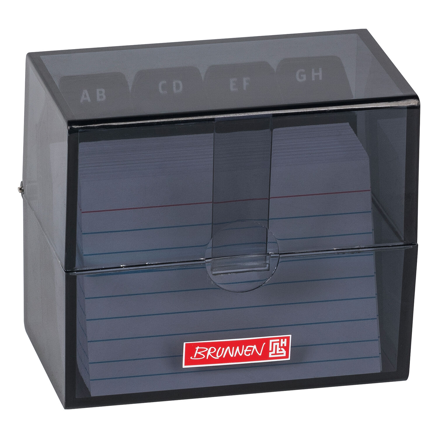 NEU Karteikasten / Karteikartenbox DIN A8, mit Karteikarten, onyx