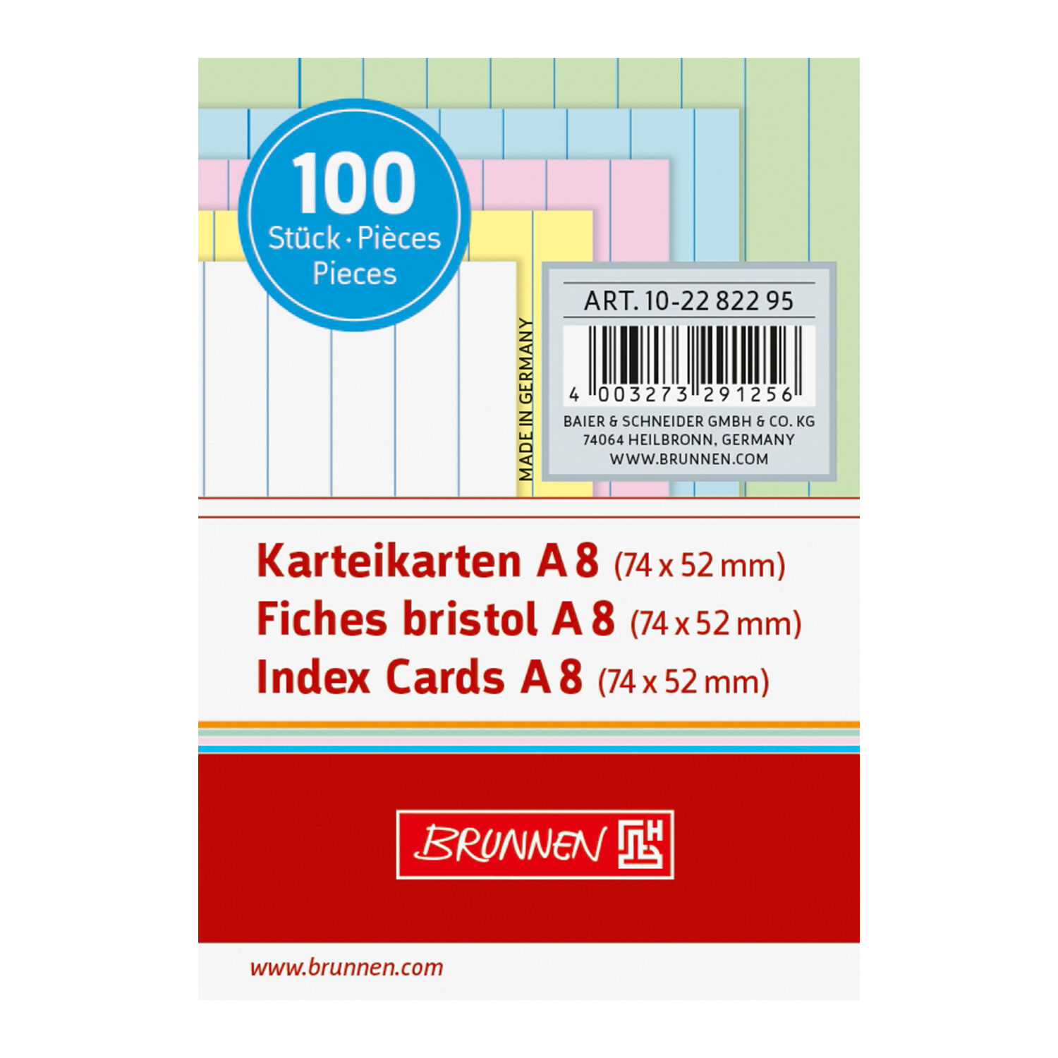 NEU Karteikarten DIN A8 liniert sortiert