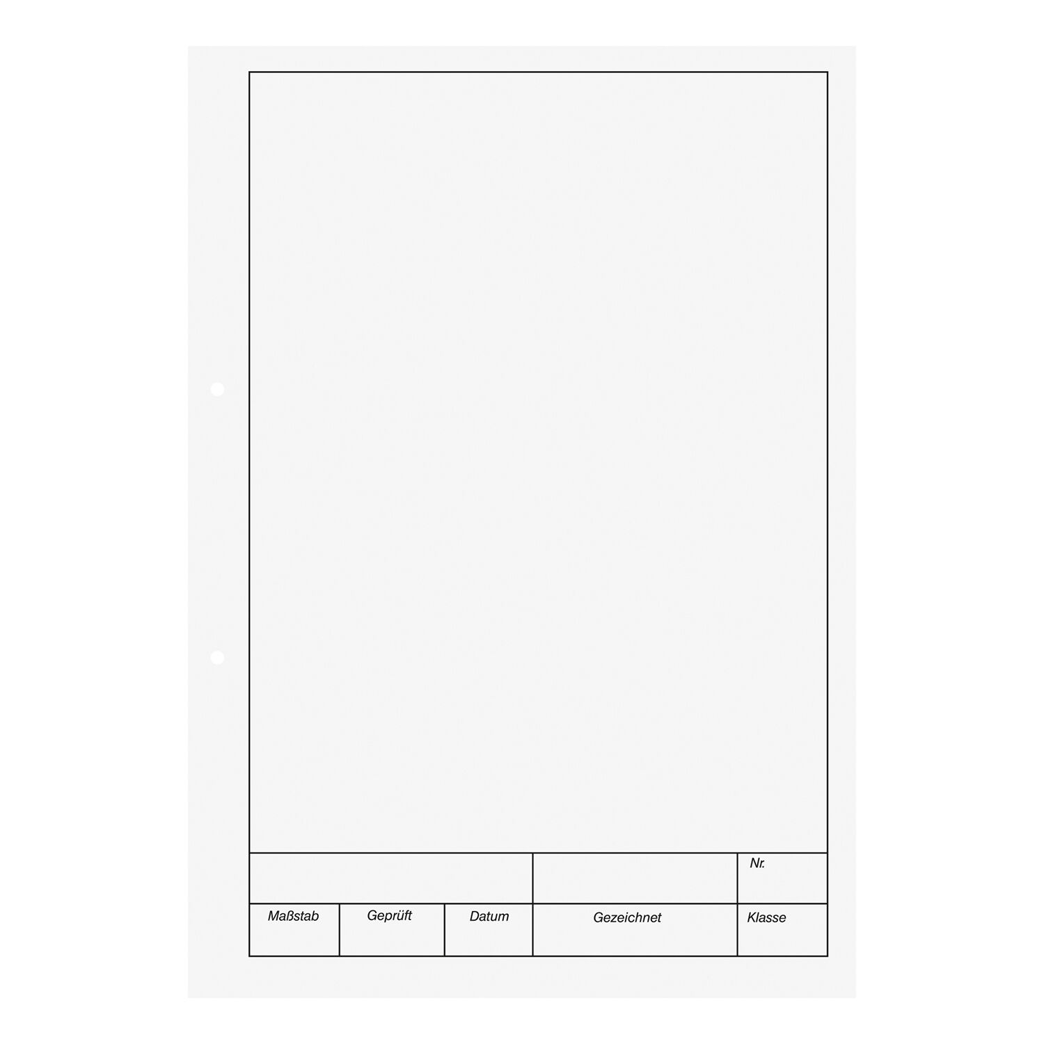 NEU Kieser-Zeichenblock, DIN A4, 150g, 25 Blatt, unliniert und gelocht Bild 2