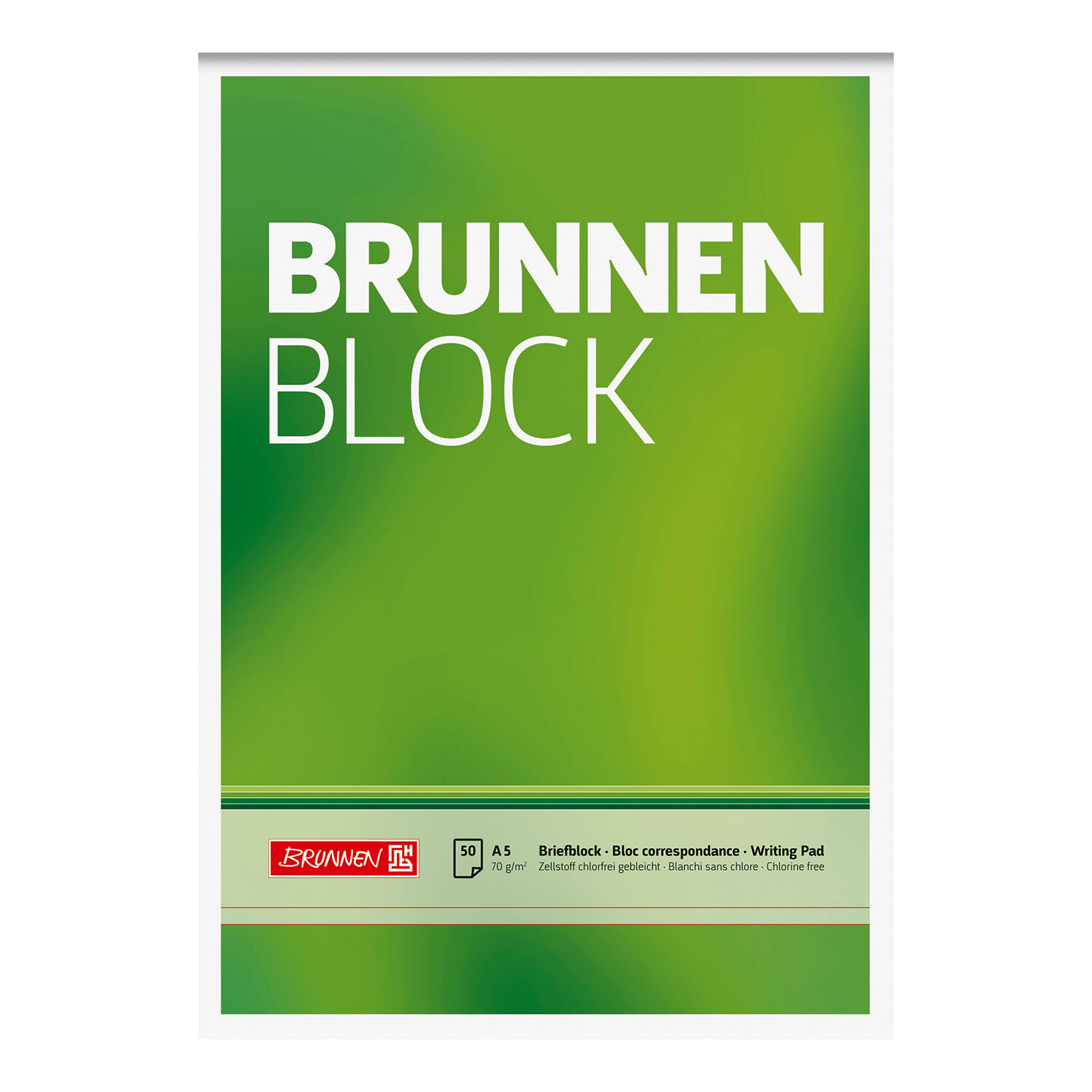 NEU Brunnen-Block DIN A5, 70g, 50 Blatt ungelocht, unliniert