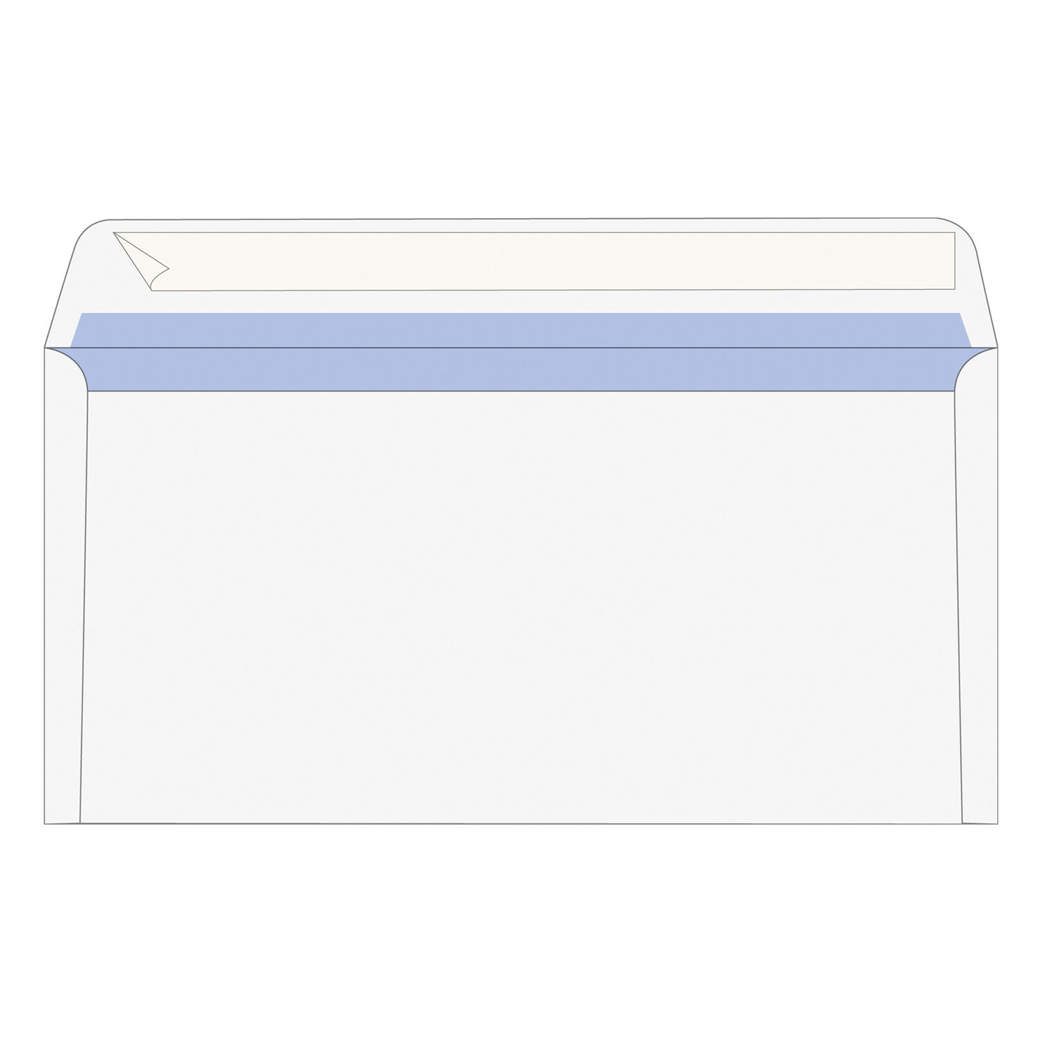 NEU Briefumschl�ge DIN Lang, wei�, haftklebend, 100 St�ck Bild 2