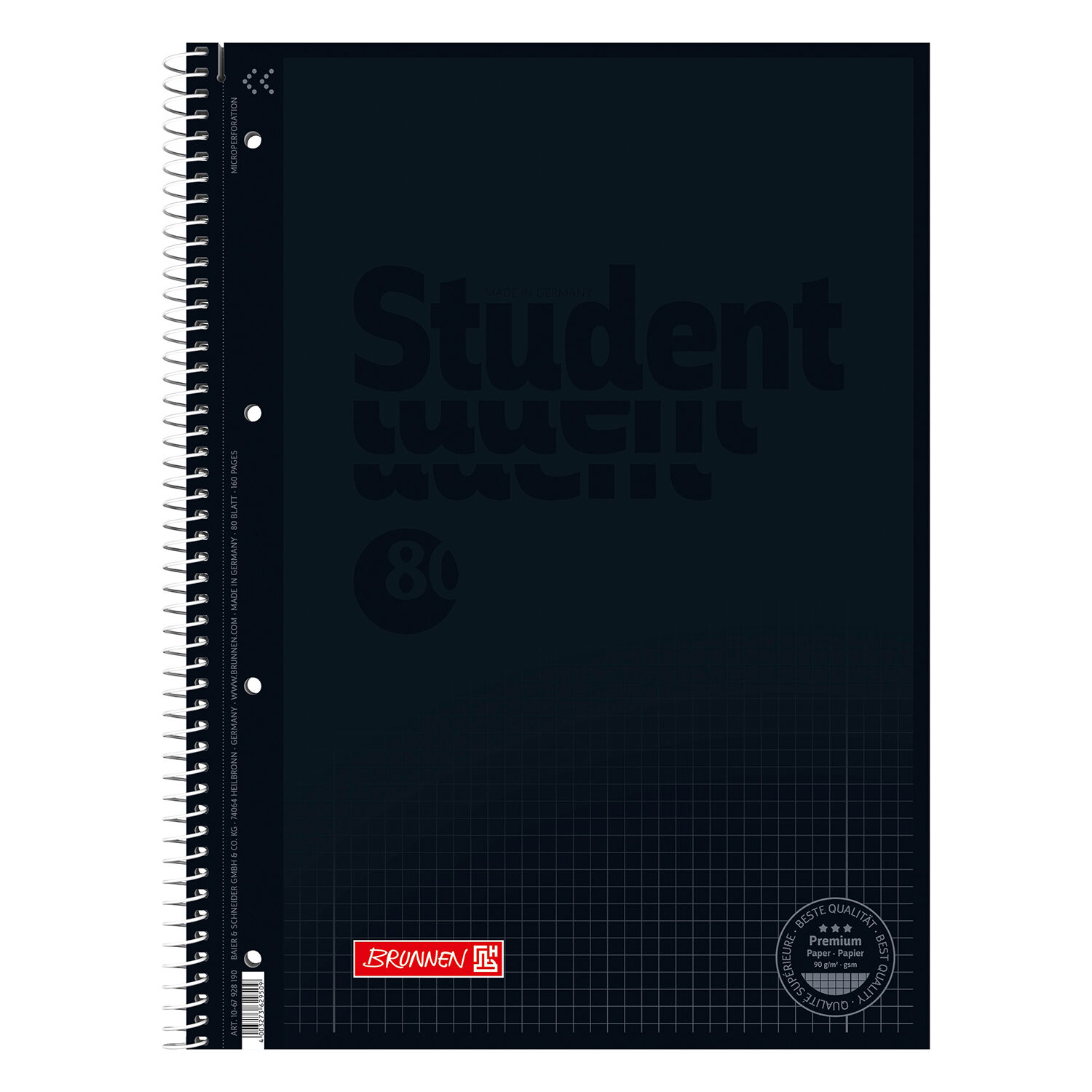 NEU College-Block DIN A4 Lineatur 28 onyx