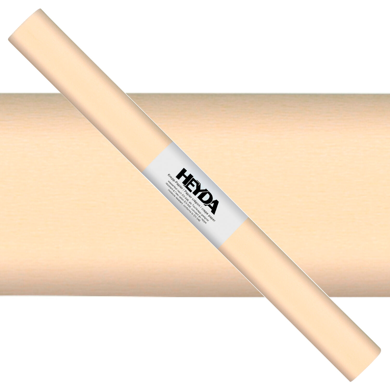 NEU Krepp-Papier farbfest, 50 x 250 cm, 32 g/qm, 1 Rolle, Perlwei