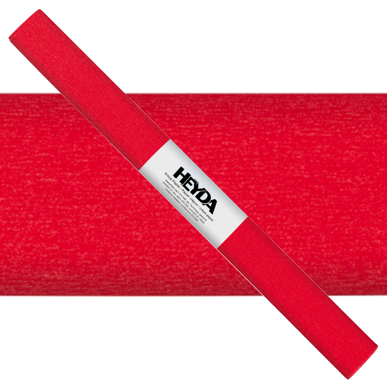 NEU Krepp-Papier farbfest, 50 x 250 cm, 32 g/qm, 1 Rolle, Mittelrot