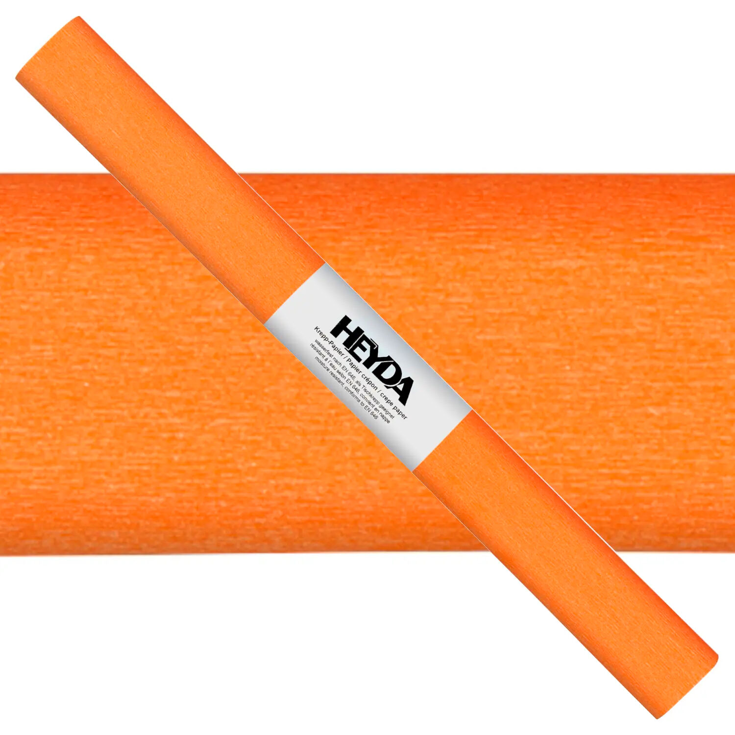 NEU Krepp-Papier farbfest, 50 x 250 cm, 32 g/qm, 1 Rolle, Mandarine