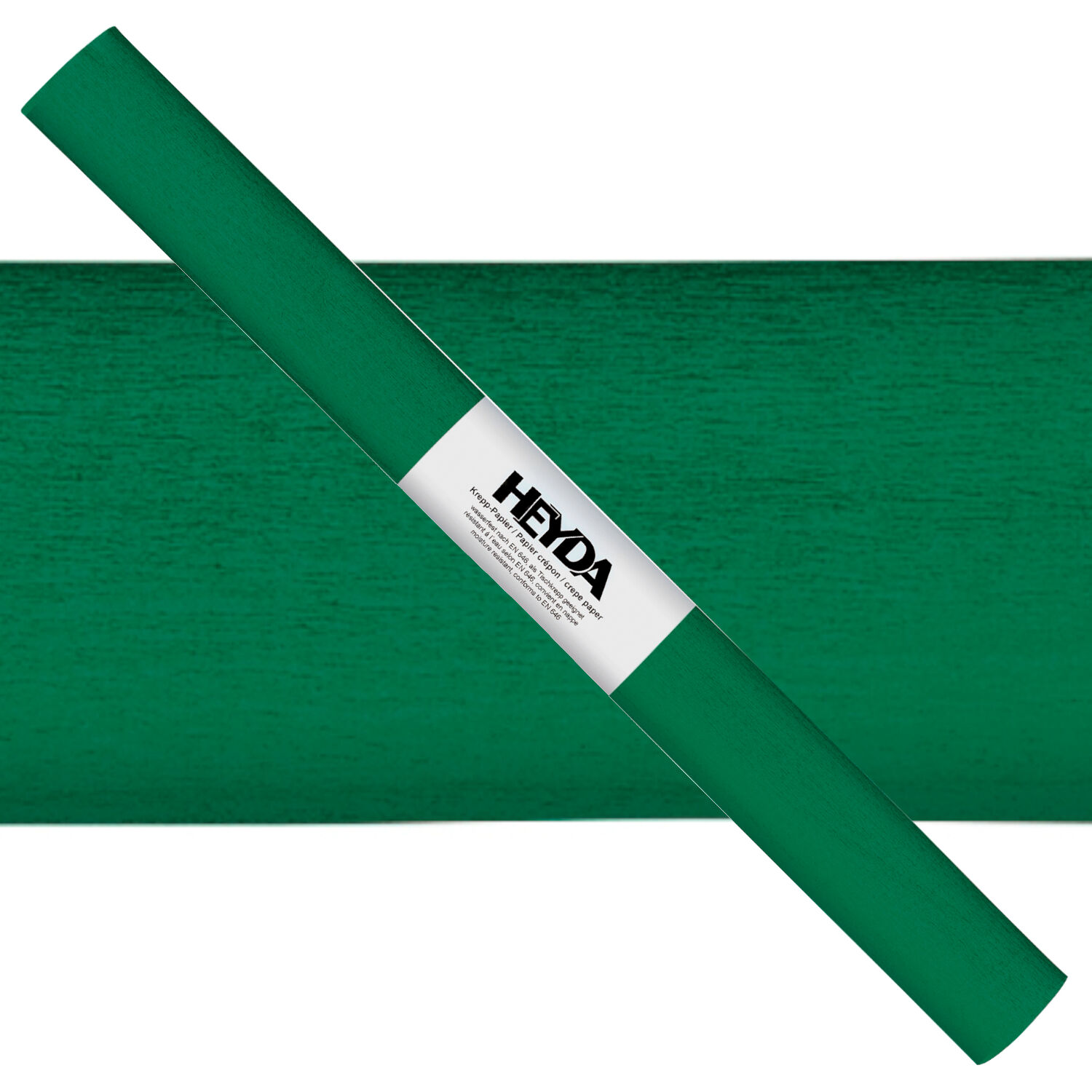 NEU Krepp-Papier farbfest, 50 x 250 cm, 32 g/qm, 1 Rolle, Dunkelgrn