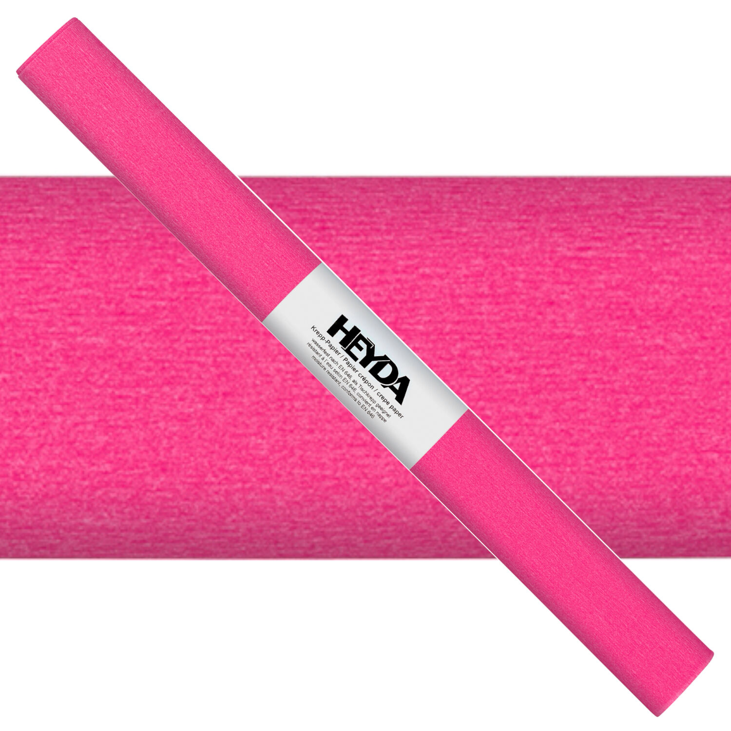 NEU Krepp-Papier farbfest, 50 x 250 cm, 32 g/qm, 1 Rolle, Pink