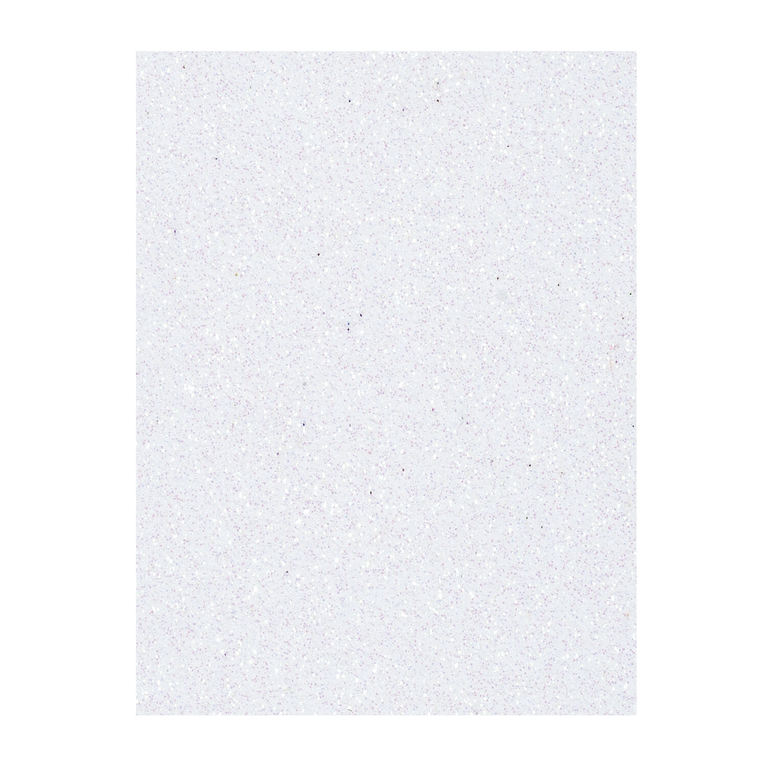 NEU Moosgummiplatte, Glitzer / Glitter, Stärke 2mm, Größe 20x30cm, weiß