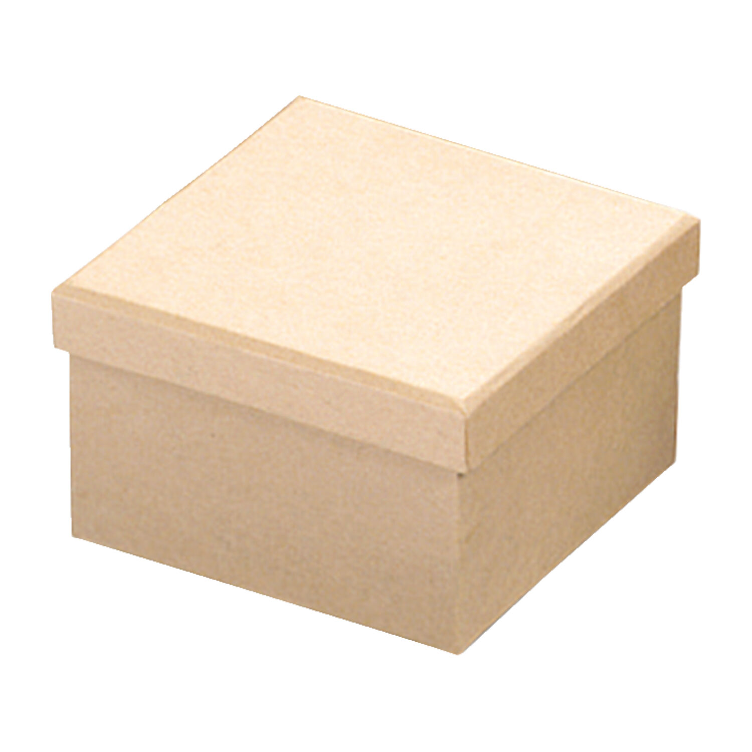 NEU Box Pappe natur, quadratisch mit Deckel, 11,5 x11,5 x 7,5 cm
