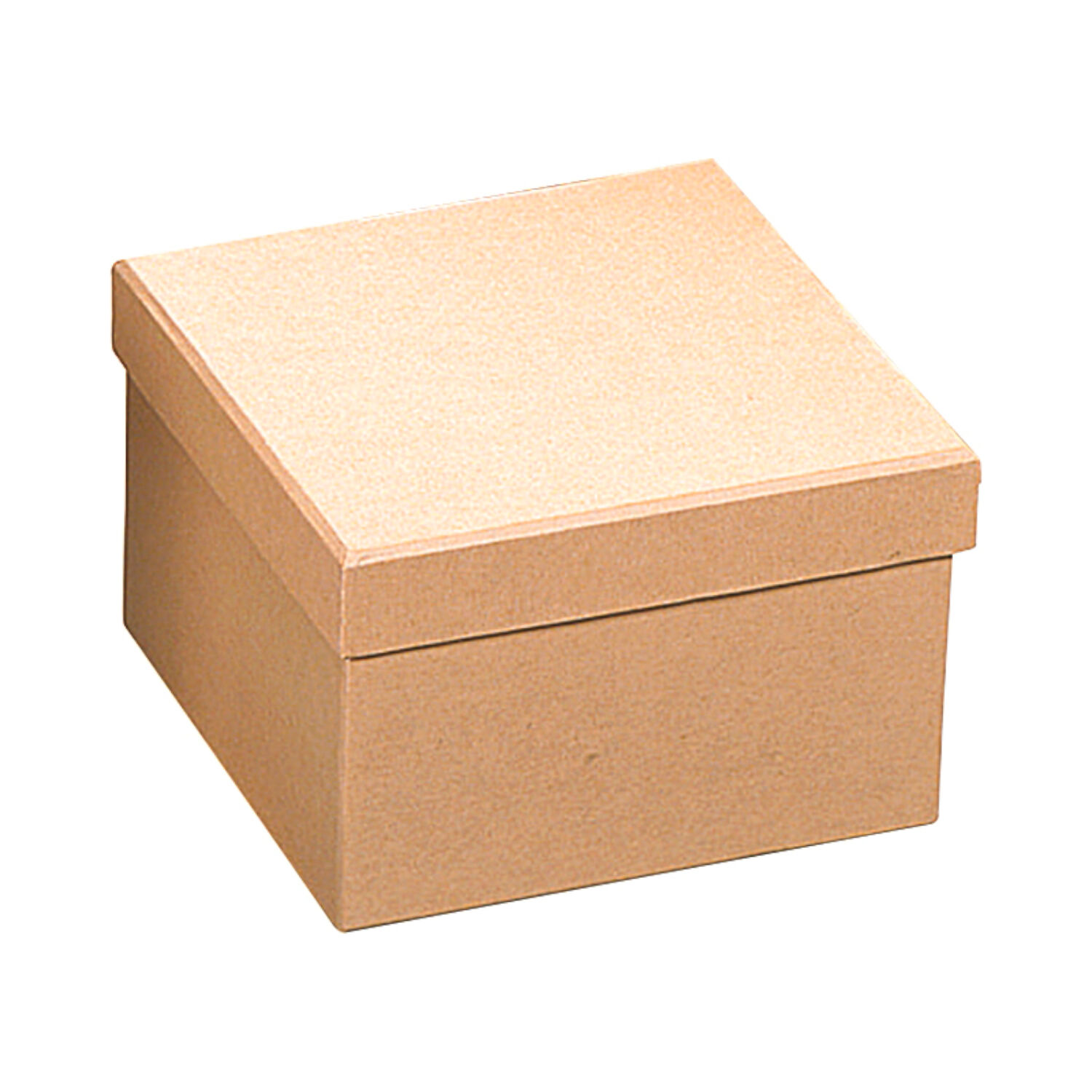 NEU Box Pappe natur, quadratisch mit Deckel, 13 x 13 x 8,5 cm