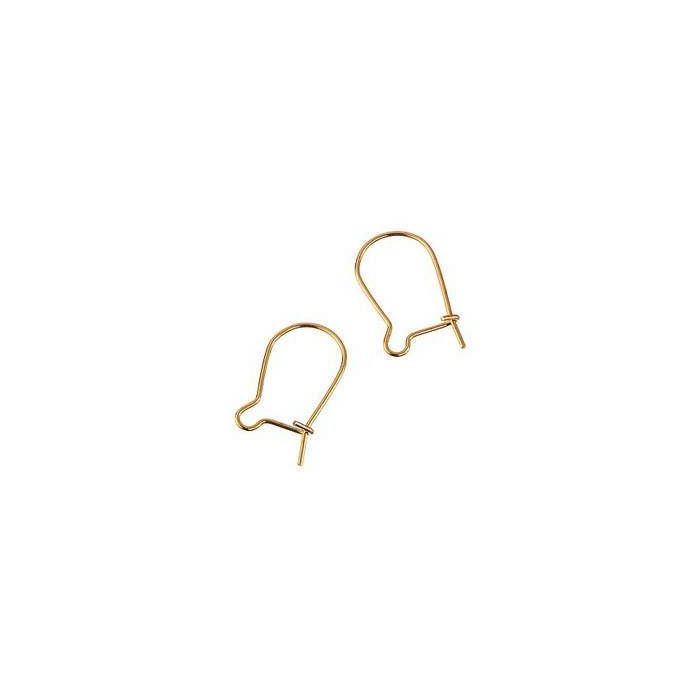 SALE Ohrhaken Gre 9x16mm, Gold, 10 Stck