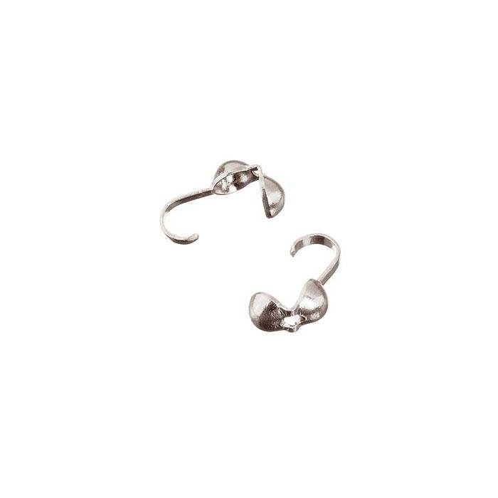 SALE Quetschkalotten, Silber, 3mm, 14 Stck
