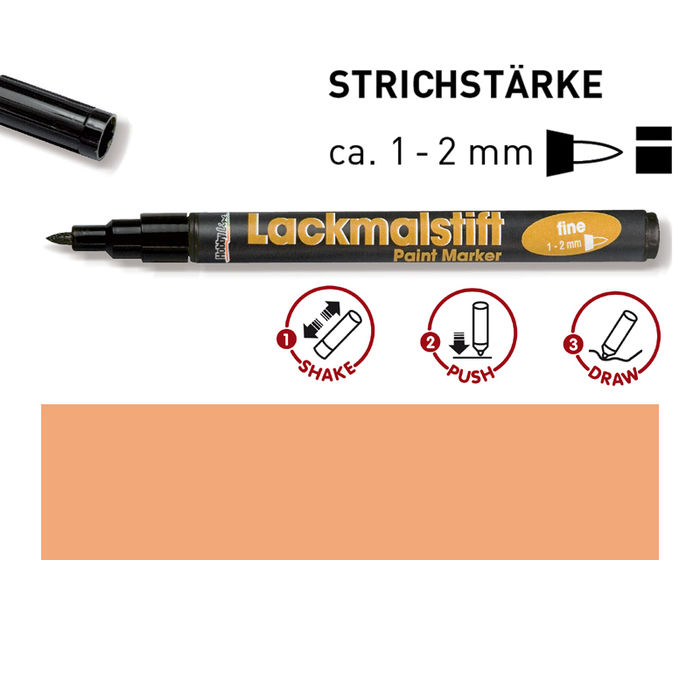 HobbyLine Lackmalstift, 1-2mm, Orange