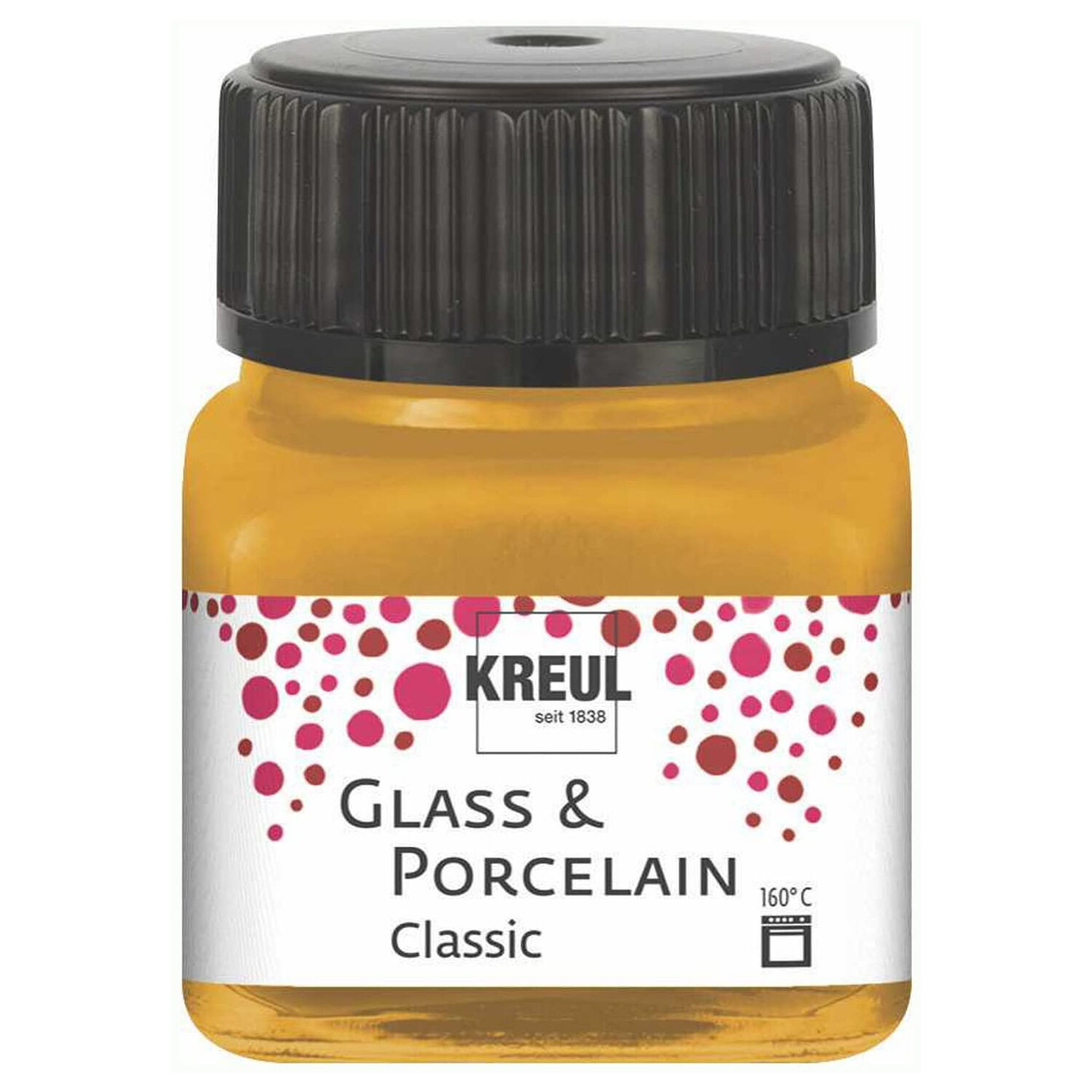 Glass & Porcelain Classic, deckende Glasmalfarbe / Porzellanfarbe, 20ml Metallic Gold