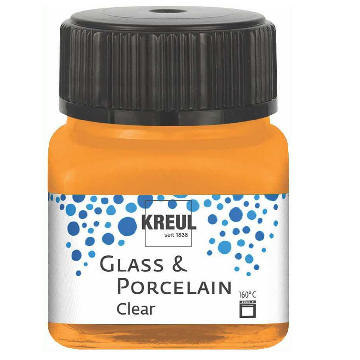 Glass & Porcelain Clear, transparente Glasmalfarbe / Porzellanfarbe, 20ml Orange