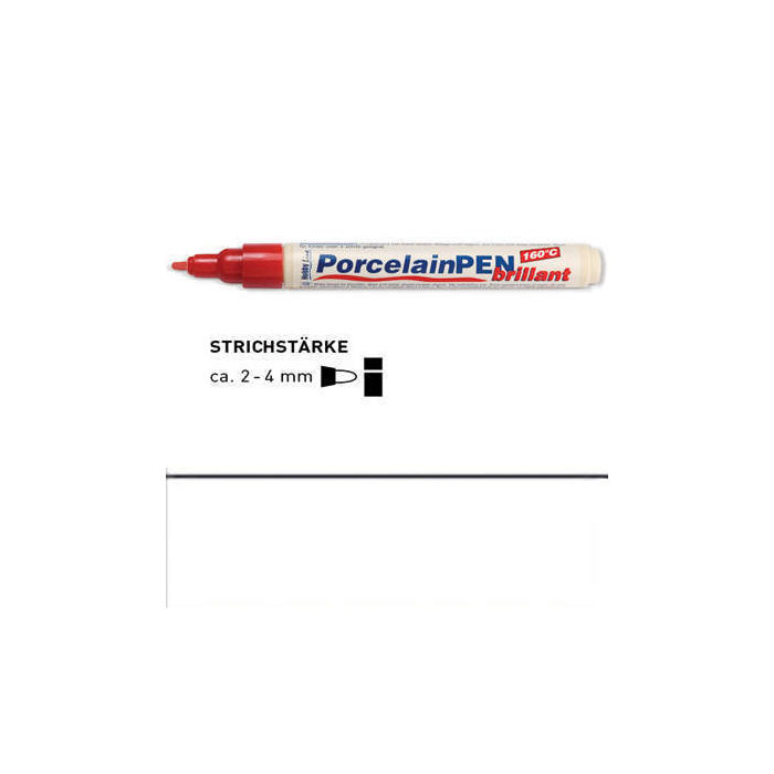 SALE HOBBY LINE Porcelain PEN / Porzellanmalstift brillant Wei