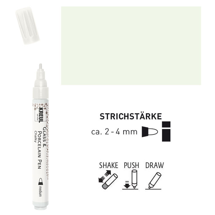 NEU Kreul Glas & Porzellan Pen Chalky White Cotton