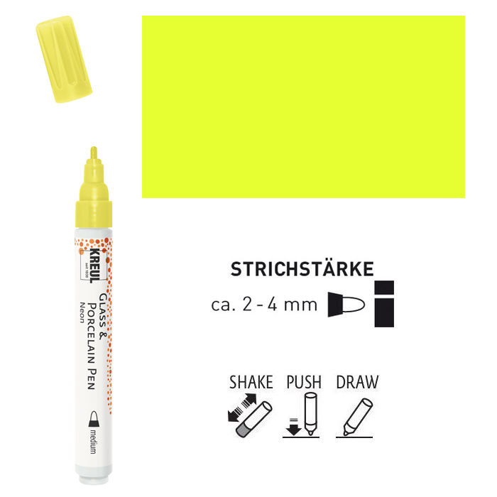 NEU Kreul Glas & Porzellan Pen Neon Light