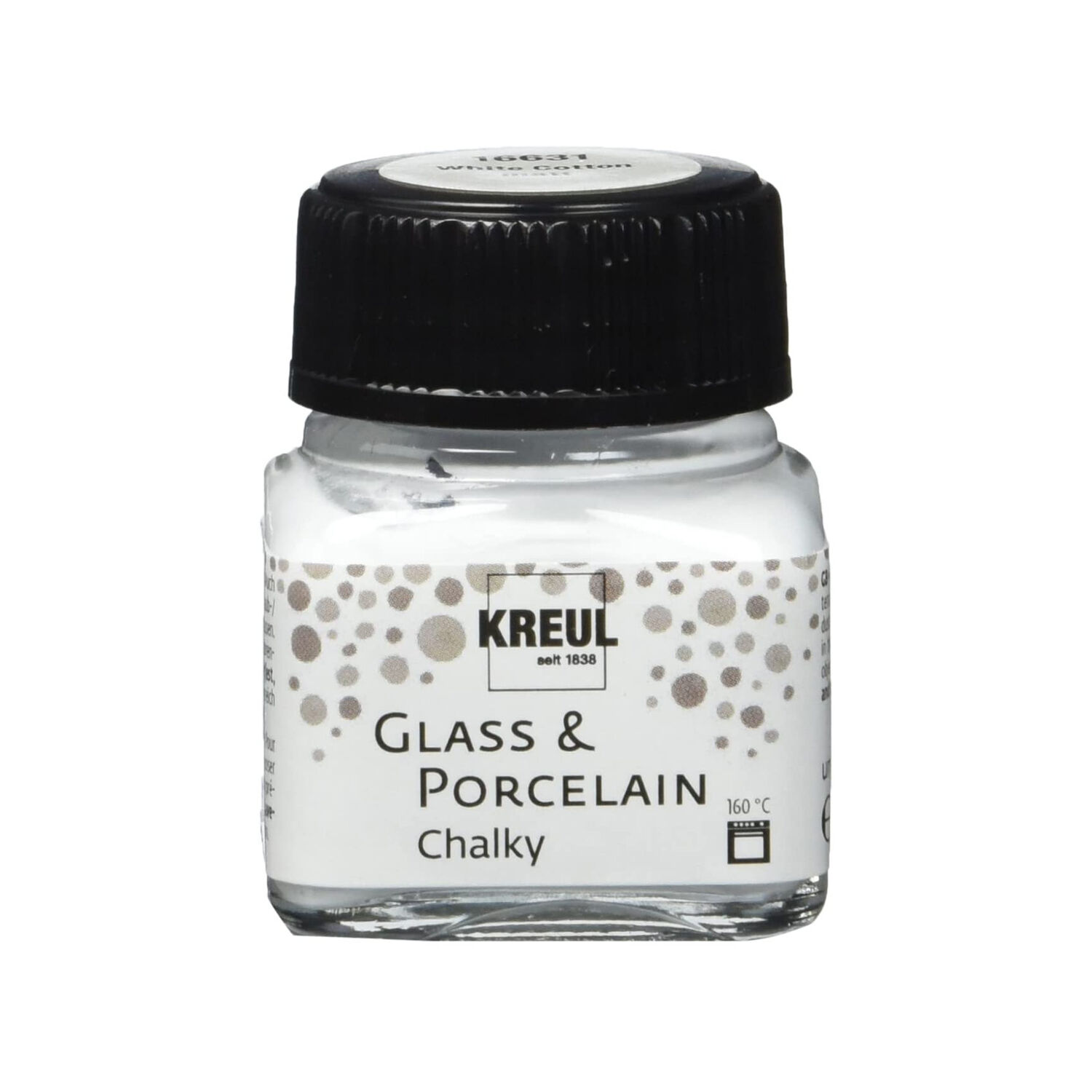 Glass & Porcelain Chalky, Glasmalfarbe / Porzellanfarbe mit Kreide-Effekt, 20ml White Cotton