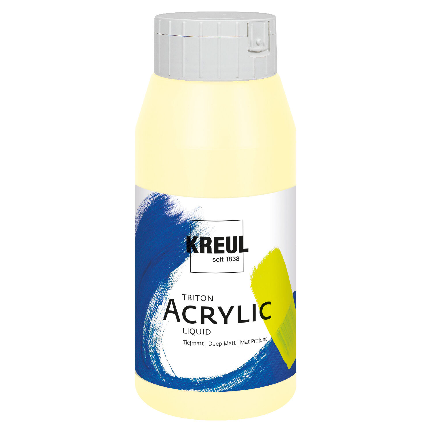 Kreul Triton Acrylfarbe, 750 ml, Elfenbein / Neapelgelb
