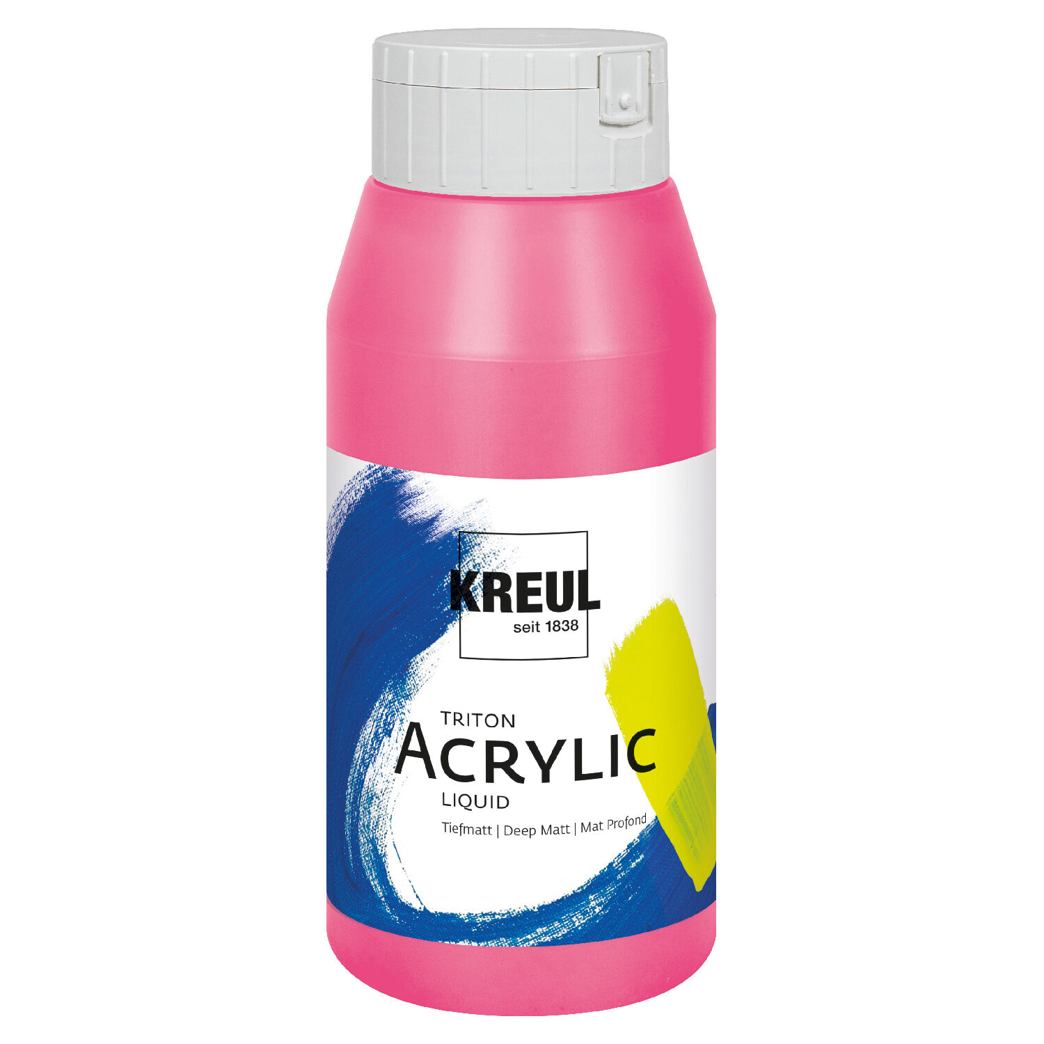 Kreul Triton Acrylfarbe, 750 ml, Fluoreszierend Pink