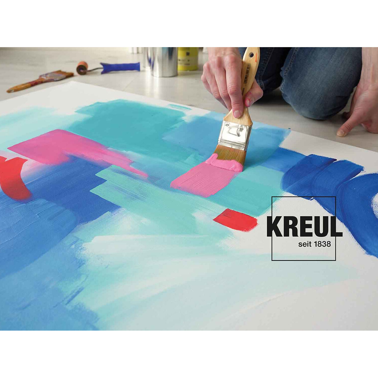 Kreul Triton Acrylfarbe, 750 ml, Primärblau Bild 4
