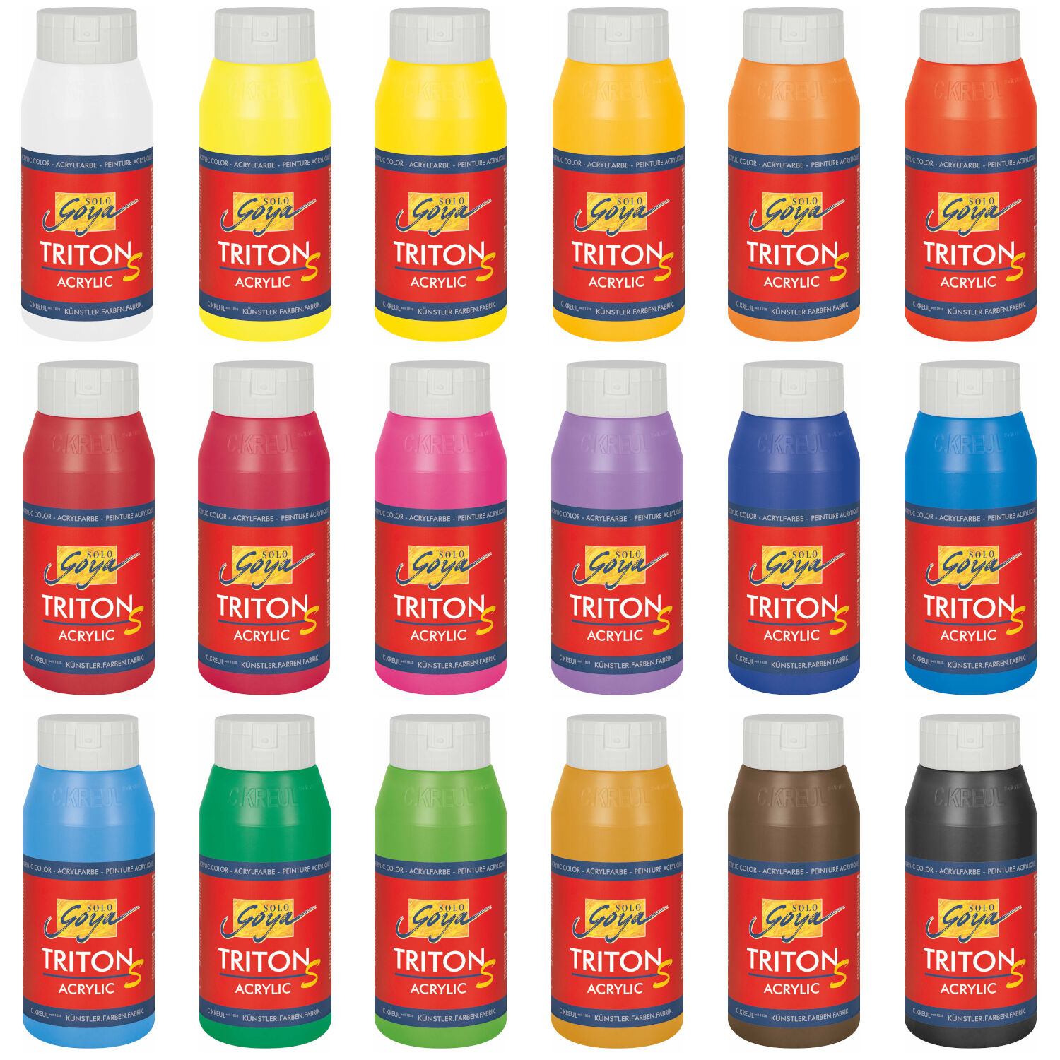 Kreul Triton S / Acrylfarbe Glanzeffekt, 750ml, Echtrot Bild 3