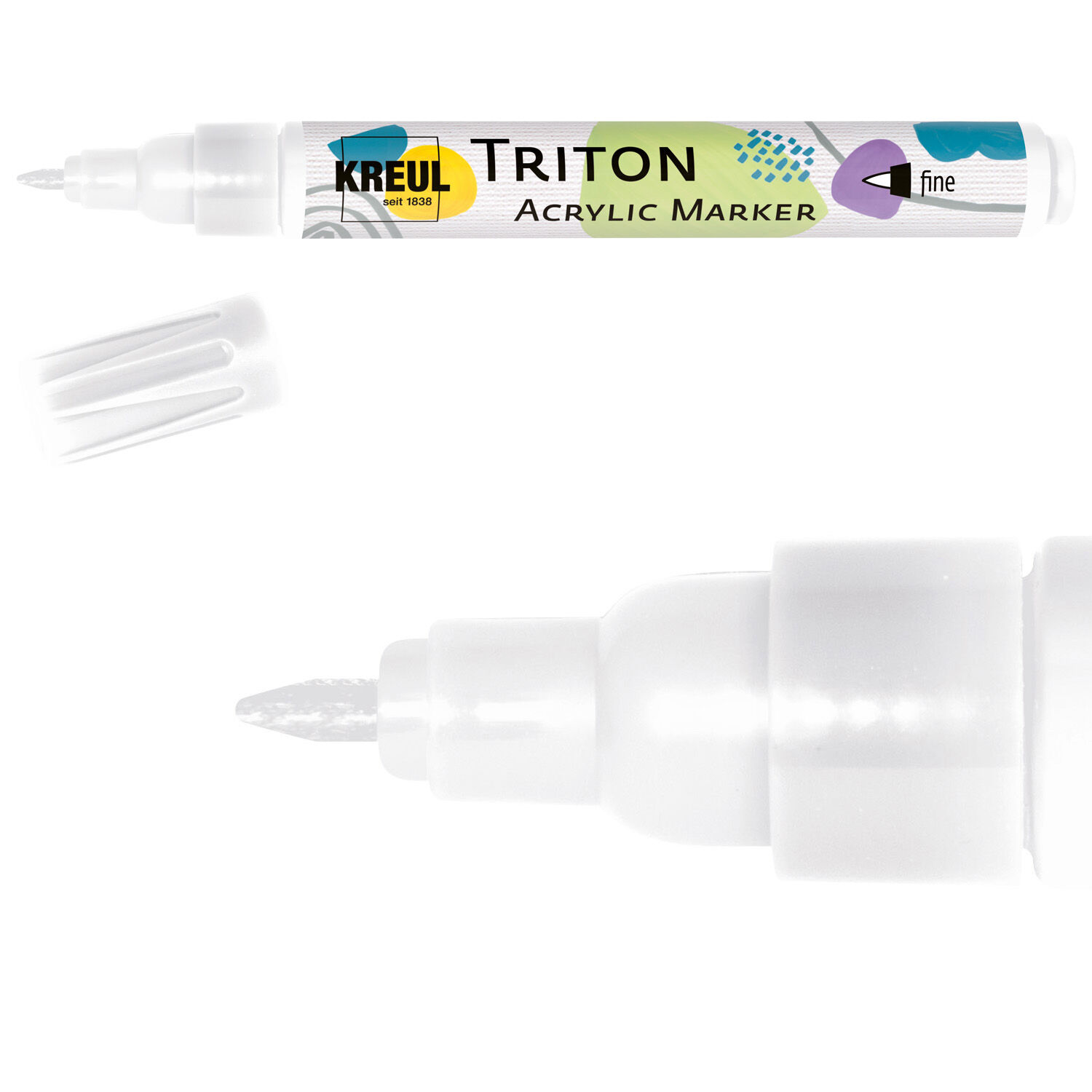 NEU Kreul Triton Acrylic Marker / Acrylstift, Fine 1-2 mm, Weiß