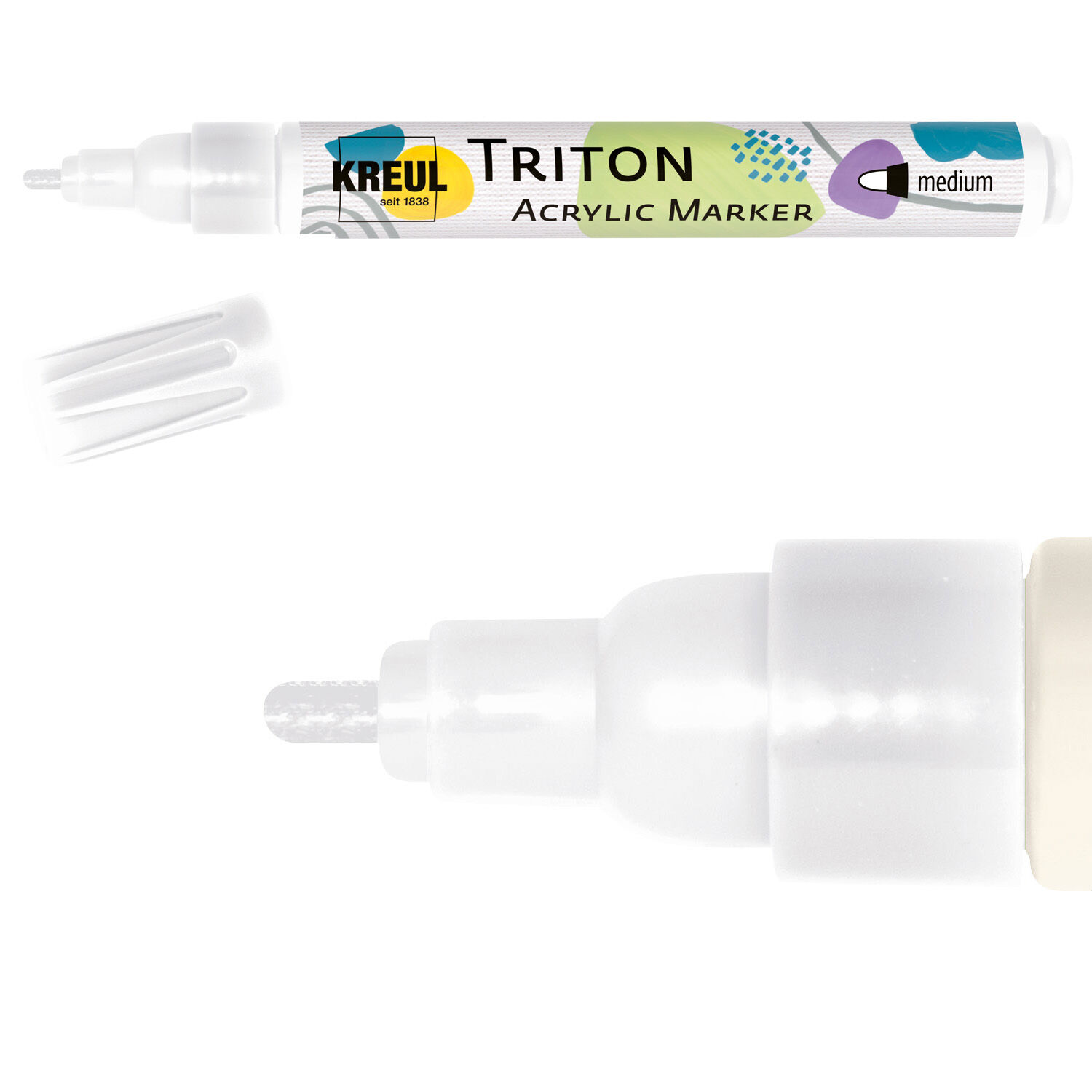 NEU Kreul Triton Acrylic Marker / Acrylstift, Medium 1-3 mm, Weiß