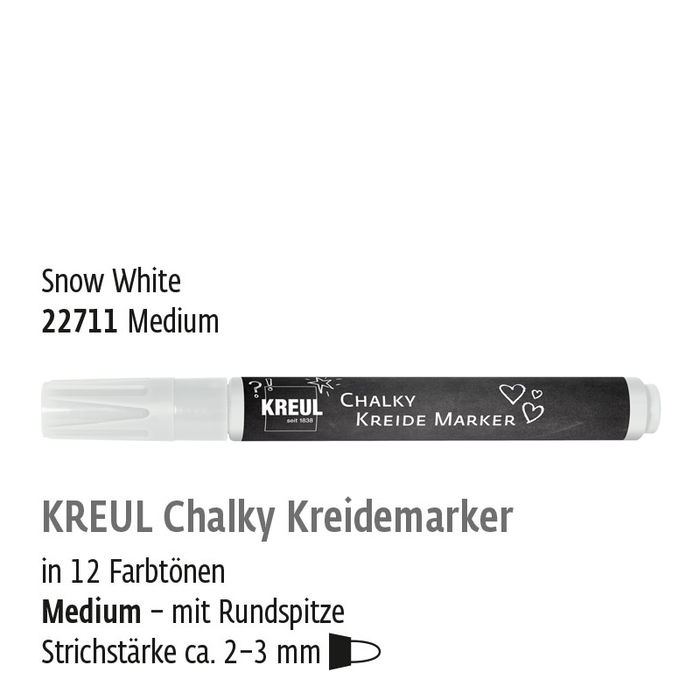 Kreul Chalky Kreidemarker, 2-3mm, Snow White
