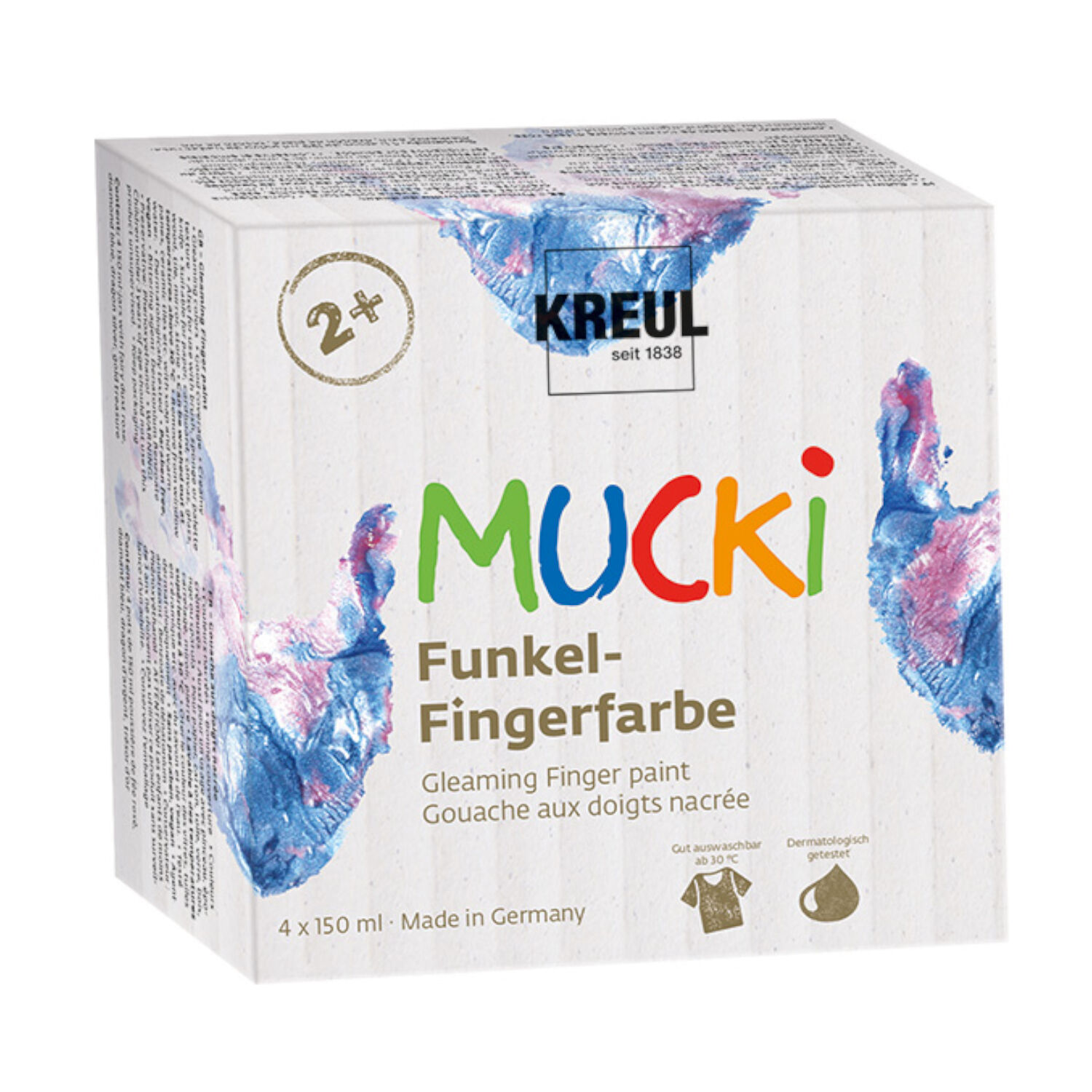 MUCKI Funkel-Fingerfarbe 4er Set 150 ml
