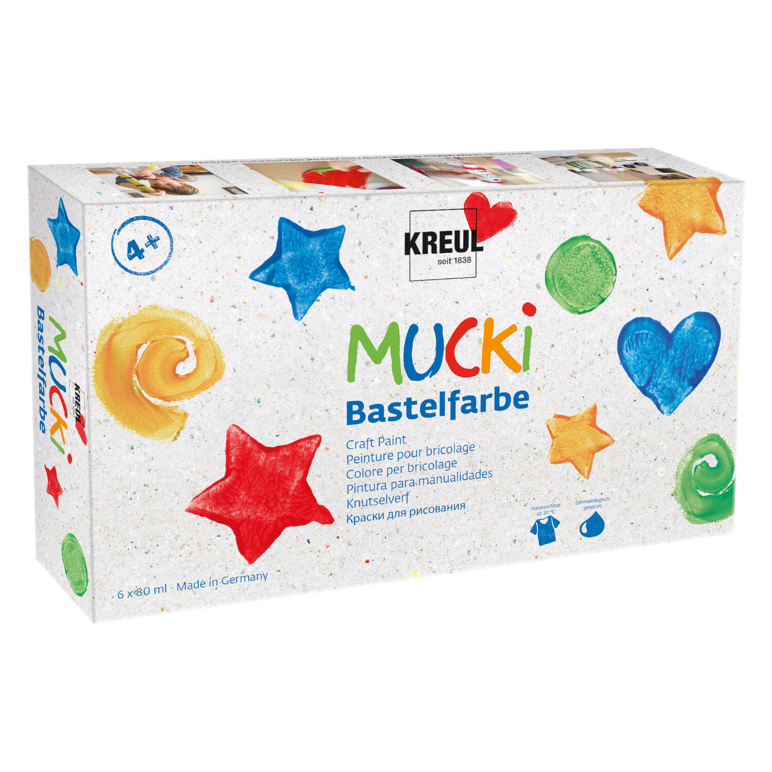 MUCKI Bastelfarben 6er Set